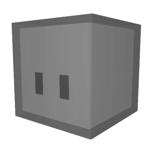 nuruuuuu Minecraft avatar head, 3D render
