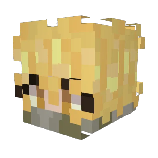 nusiaowo Minecraft avatar head, 3D render