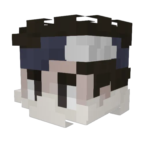 nut_clown Minecraft avatar head, 3D render
