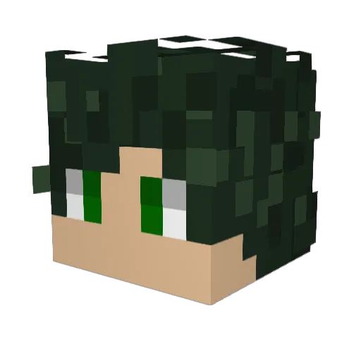 nuteater Minecraft avatar head, 3D render