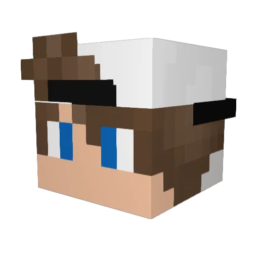 nutecase Minecraft avatar head, 3D render