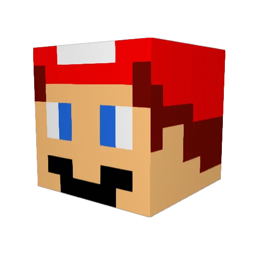 nutella320 Minecraft avatar head, 3D render