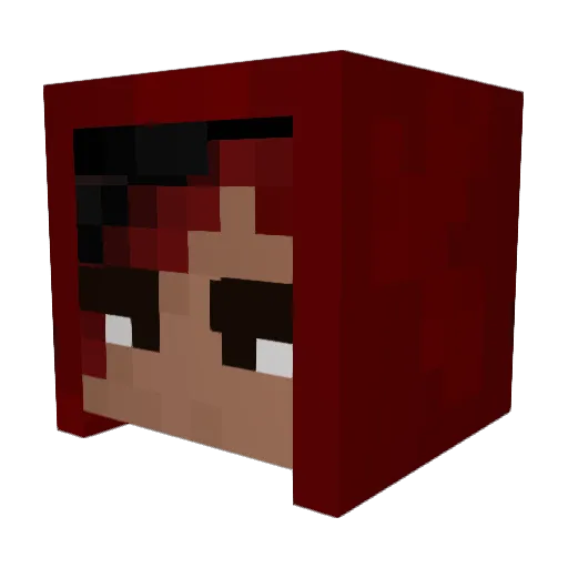 nutels Minecraft avatar head, 3D render