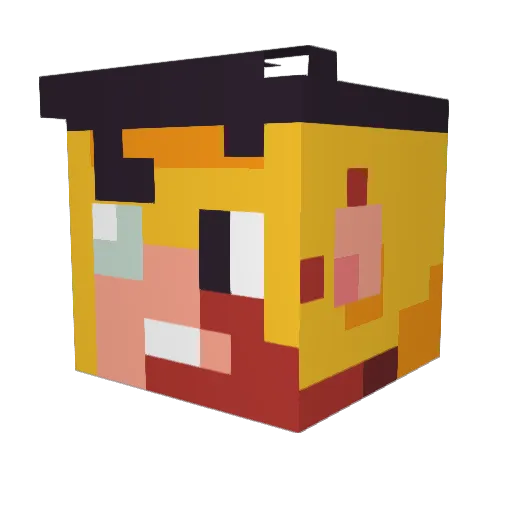 nutlingszn Minecraft avatar head, 3D render