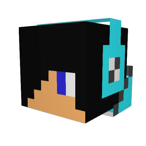 nutrafin Minecraft avatar head, 3D render