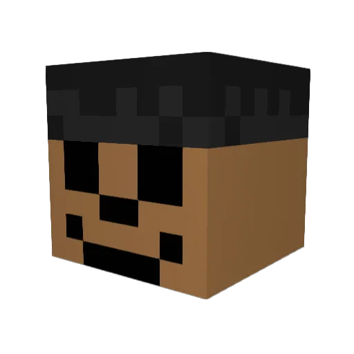 nuts5678 Minecraft avatar head, 3D render