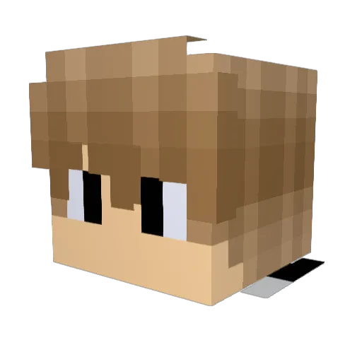 nutteflix Minecraft avatar head, 3D render