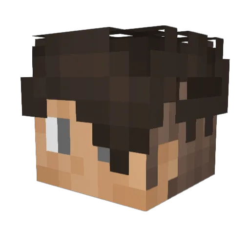 nutterzoi Minecraft avatar head, 3D render