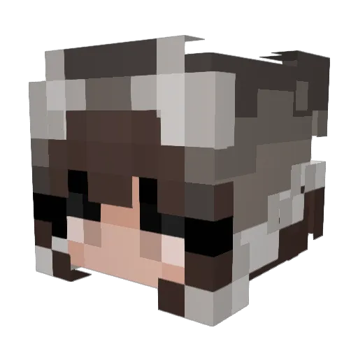 nuttybuban7 Minecraft avatar head, 3D render