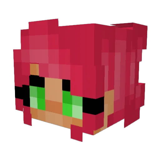 nuttygx Minecraft avatar head, 3D render