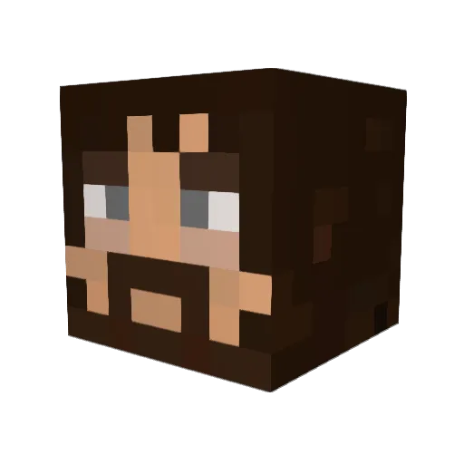 nuuberi Minecraft avatar head, 3D render