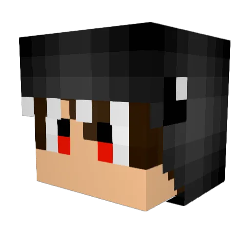 nuuskamuikkune Minecraft avatar head, 3D render