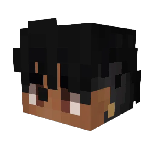 nuutzu Minecraft avatar head, 3D render