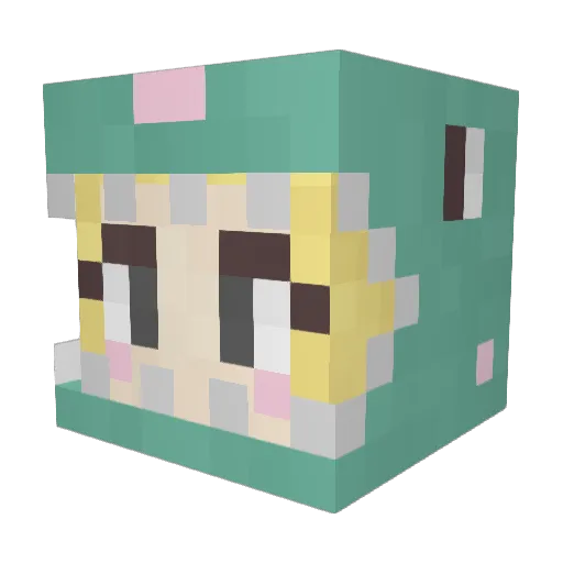 nuuuuuuuuu Minecraft avatar head, 3D render
