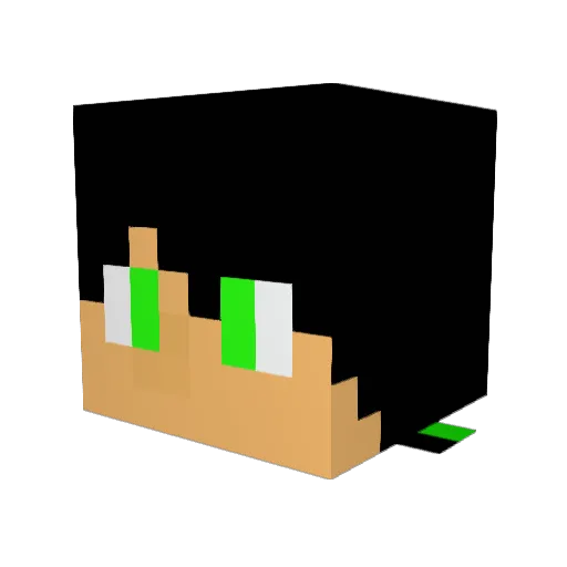 nuveias Minecraft avatar head, 3D render