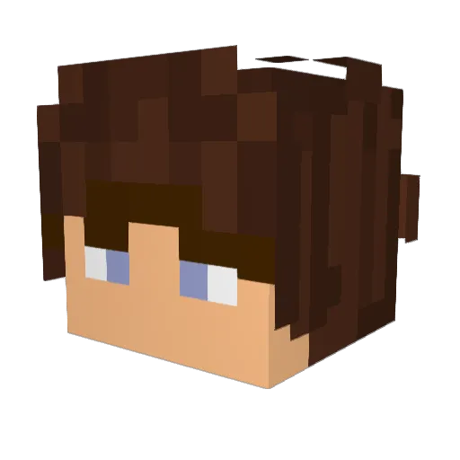 nuxenoo Minecraft avatar head, 3D render