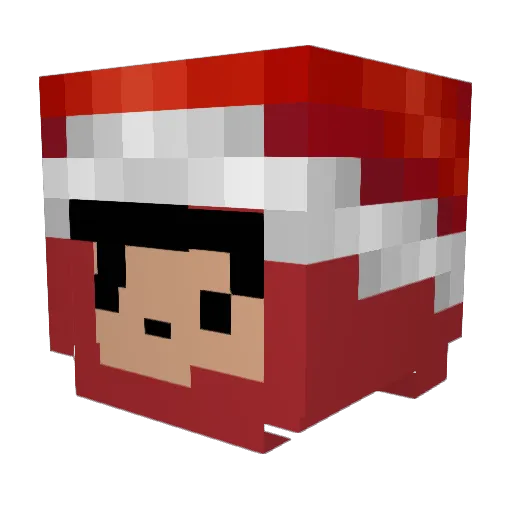 nuxey3 Minecraft avatar head, 3D render