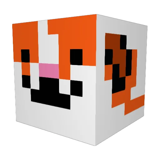 nuxvomika Minecraft avatar head, 3D render