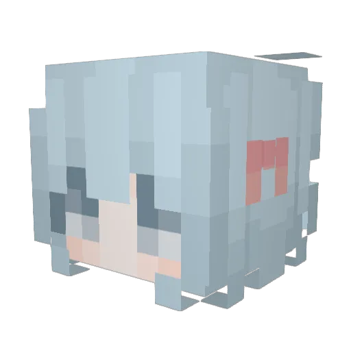nuyr Minecraft avatar head, 3D render