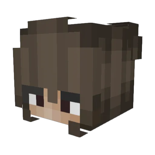 nvabby Minecraft avatar head, 3D render