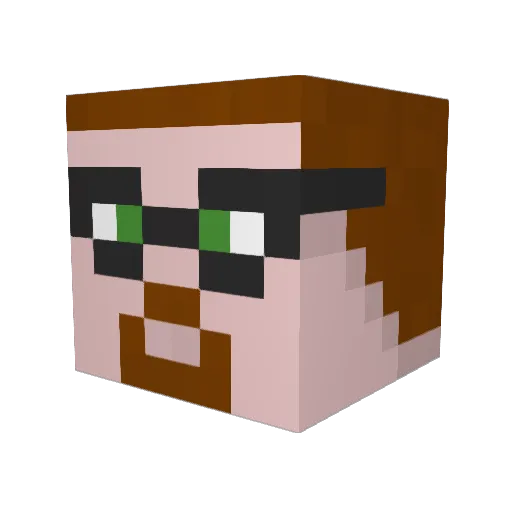 nvader6 Minecraft avatar head, 3D render