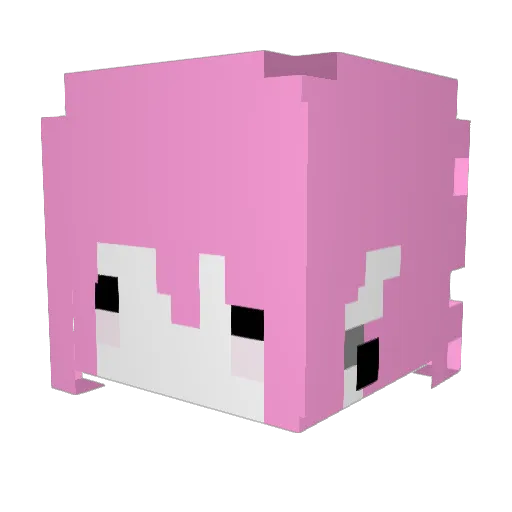 nvadia Minecraft avatar head, 3D render
