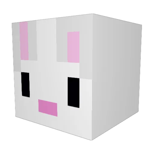 nvaible Minecraft avatar head, 3D render