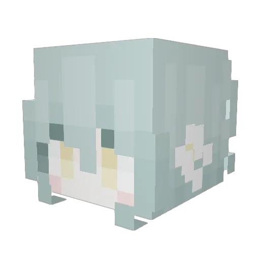 nvble Minecraft avatar head, 3D render