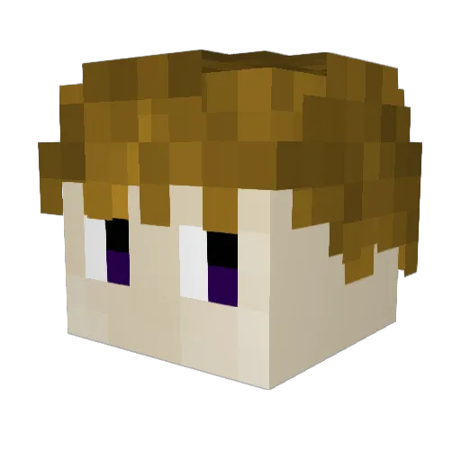 nvinny Minecraft avatar head, 3D render