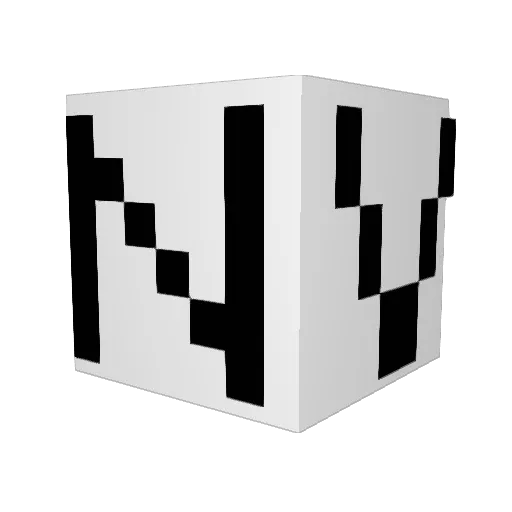 nvkh Minecraft avatar head, 3D render