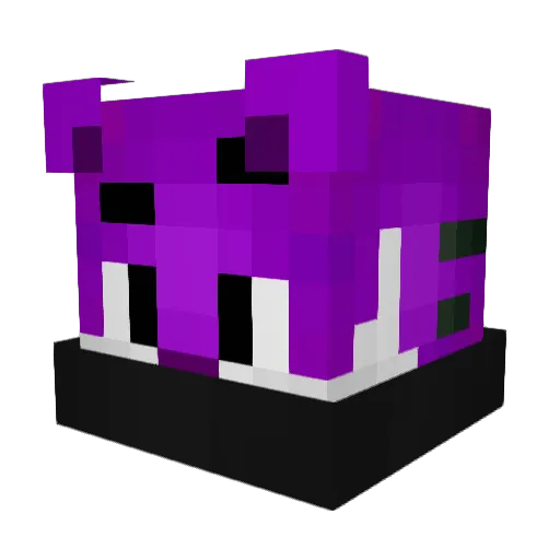 nvky Minecraft avatar head, 3D render