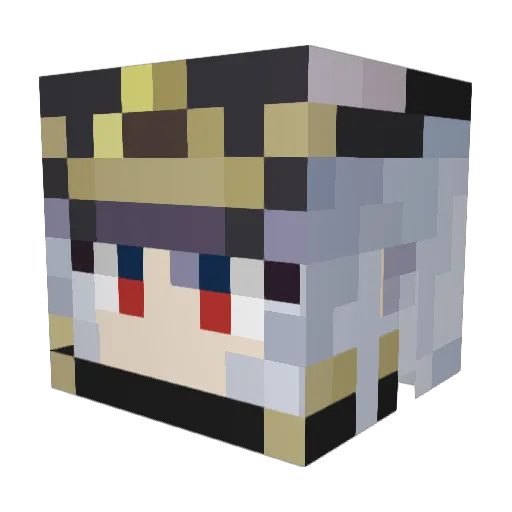 nvm_bear Minecraft avatar head, 3D render