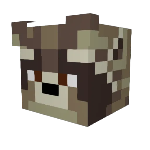 nvmbxq Minecraft avatar head, 3D render