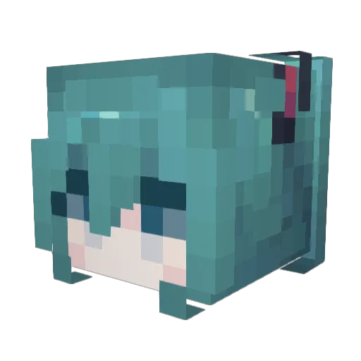 nvrl Minecraft avatar head, 3D render