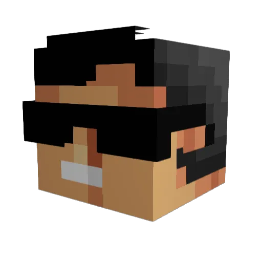 nvrquick Minecraft avatar head, 3D render
