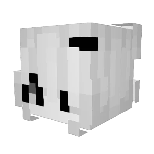 nvura Minecraft avatar head, 3D render