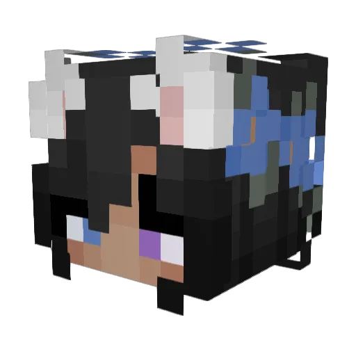 nvvv Minecraft avatar head, 3D render