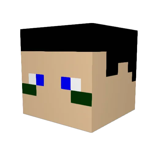 nw17 Minecraft avatar head, 3D render