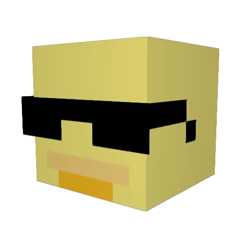 nweb8 Minecraft avatar head, 3D render
