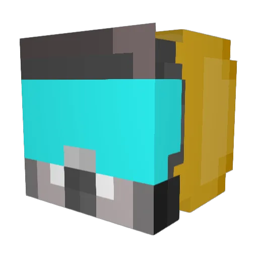 nwfisk Minecraft avatar head, 3D render