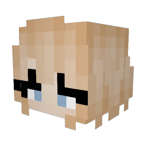 nwkovo Minecraft avatar head, 3D render