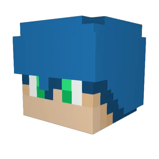 nwqpa12 Minecraft avatar head, 3D render