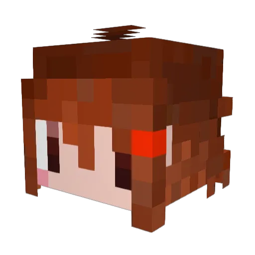 nxani Minecraft avatar head, 3D render