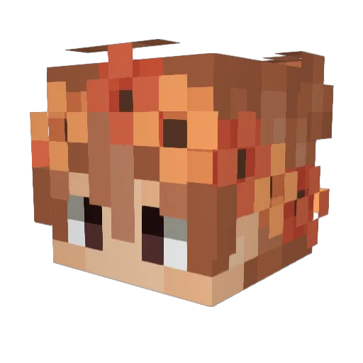 nxbi Minecraft avatar head, 3D render