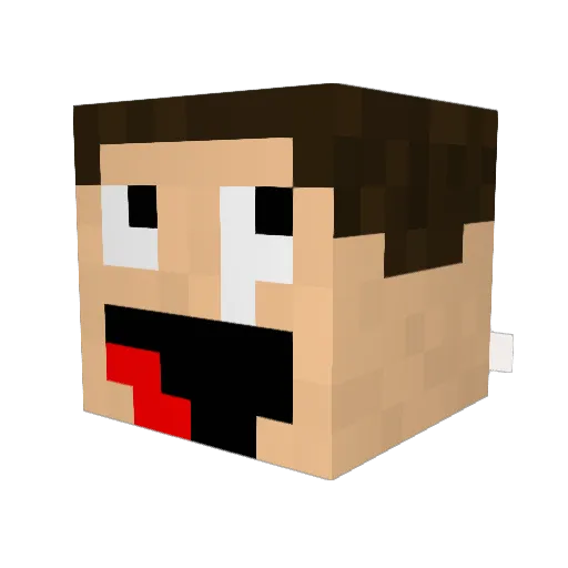 nxdrc Minecraft avatar head, 3D render