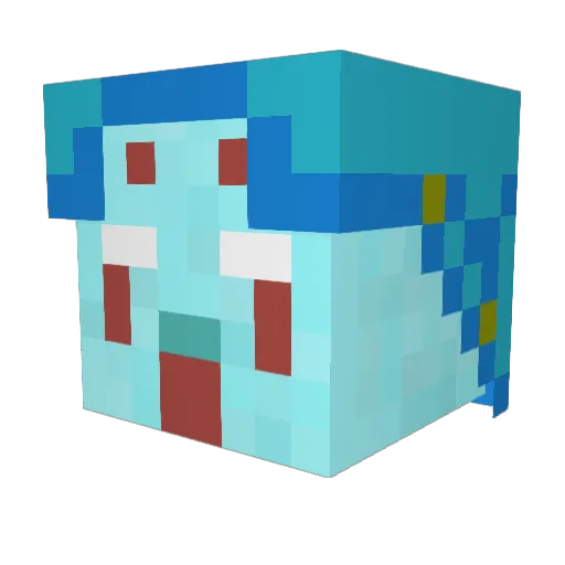 nxfh Minecraft avatar head, 3D render