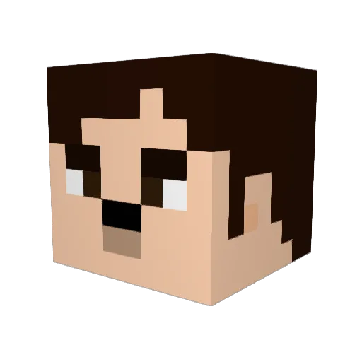 nxgj Minecraft avatar head, 3D render