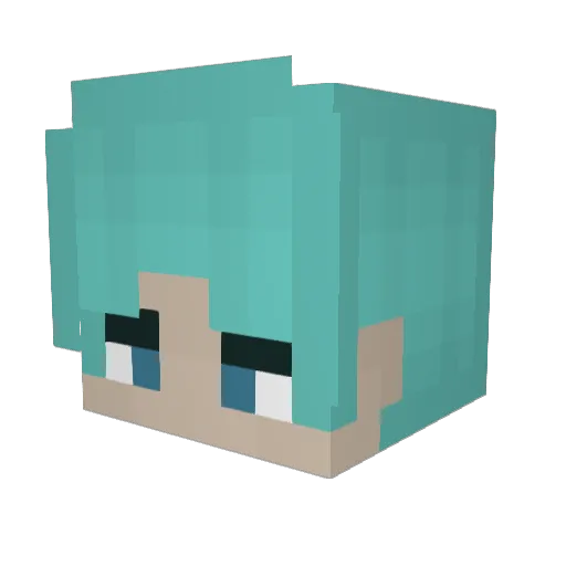 nxiccy Minecraft avatar head, 3D render