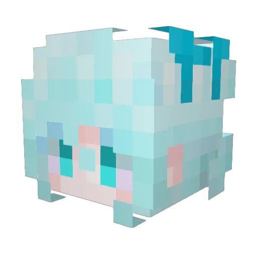 nxmhom Minecraft avatar head, 3D render