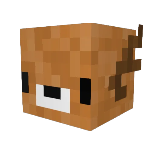 nxol Minecraft avatar head, 3D render